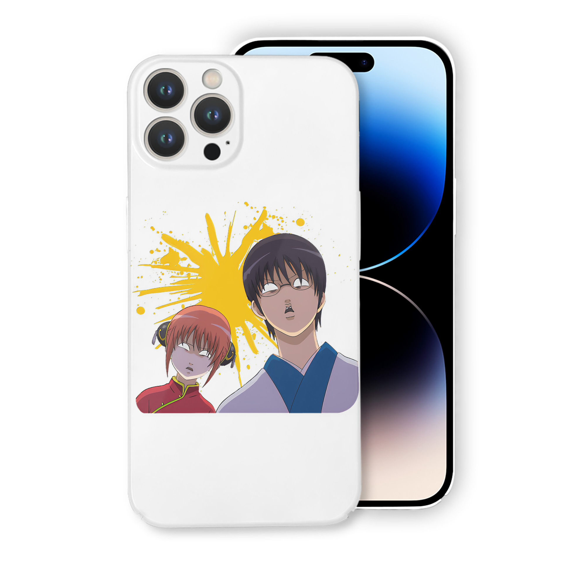 （画像用） ぎんたま 坂田銀時（さかたぎんとき） 神楽 志村新八（しむら しんぱち） GINTAMA Sakata Gintoki Kagura Shimura Shinpachi 【iPhone 14シリーズ対応】ハードケース